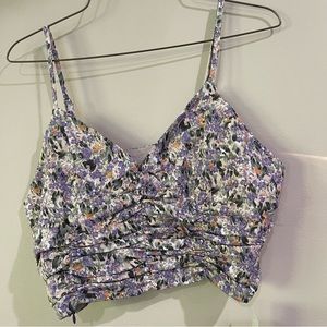 Boutique Womens Floral Crop Top New Size L